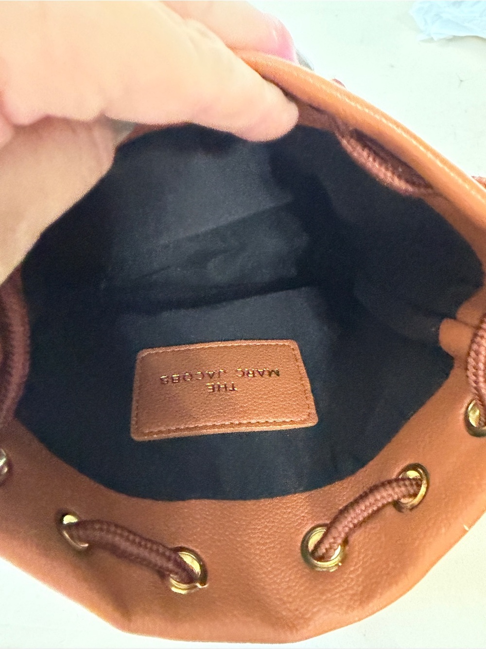 Marc Jacobs Mini Bucket Bag in Cognac Brown with Gold Hardware - Picture 12 of 12